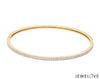 Jewelove™ Bangles & Bracelets 18K Gold with Diamonds Single Line Eternity Bangle JL AU B 101