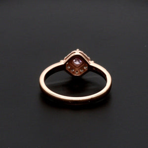 Jewelove™ Rings Women's Band only / SI IJ 18K Rose Gold Ring with Pink Diamond for Women JL AU 100