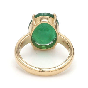 Jewelove™ Rings 18K Yellow Gold Emerald Diamond Ring JL AU 137R