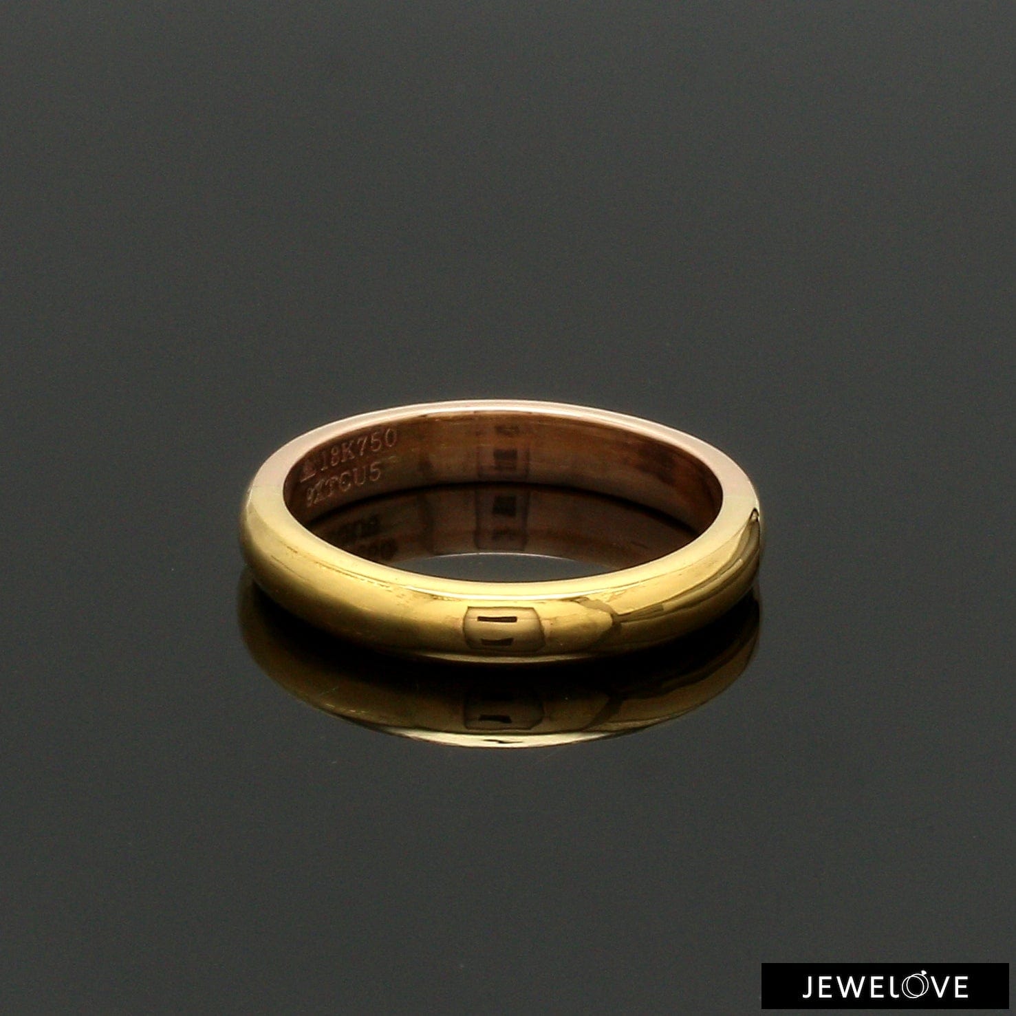 Jewelove™ Rings Women's Band only / 18K 18K Yellow Gold Gold Couple Rings JL AU 120