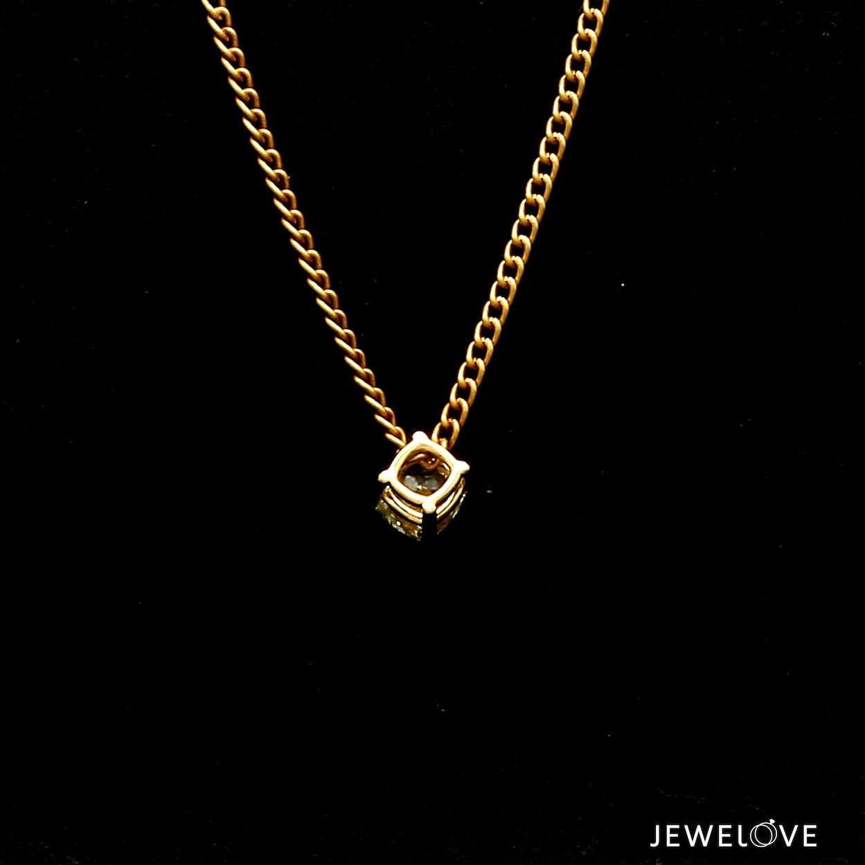 Jewelove™ Necklaces & Pendants SI IJ 18K Yellow Gold Pendant Set with Natural Fancy Intense Yellow Diamond JL AU PE 101