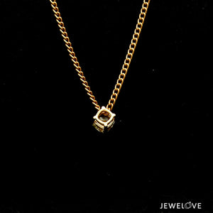 Jewelove™ Necklaces & Pendants SI IJ 18K Yellow Gold Pendant Set with Natural Fancy Intense Yellow Diamond JL AU PE 101