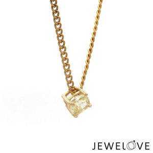 Jewelove™ Necklaces & Pendants 18K Yellow Gold Pendant Set with Natural Fancy Intense Yellow Diamonds JL AU PE 101