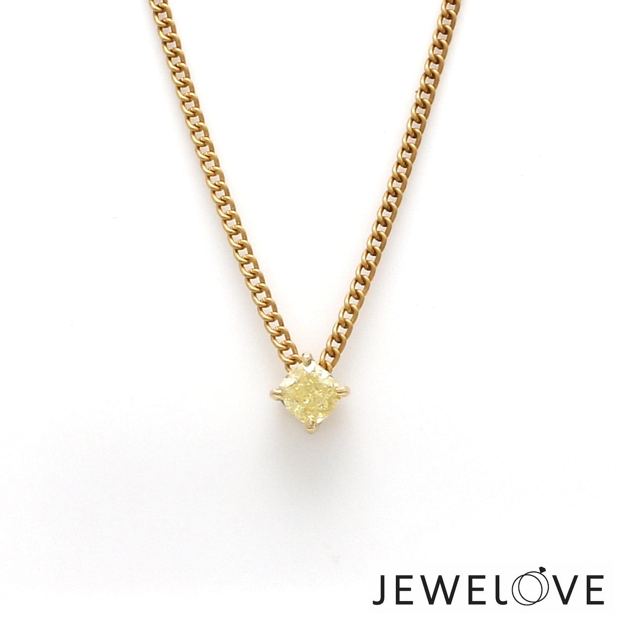 Jewelove™ Necklaces & Pendants 18K Yellow Gold Pendant Set with Natural Fancy Intense Yellow Diamonds JL AU PE 101