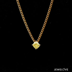 Jewelove™ Necklaces & Pendants 18K Yellow Gold Pendant Set with Natural Fancy Intense Yellow Diamonds JL AU PE 101