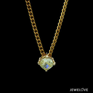 Jewelove™ Necklaces & Pendants 18K Yellow Gold Pendant with Natural Fancy Intense Yellow Diamonds JL AU P 101