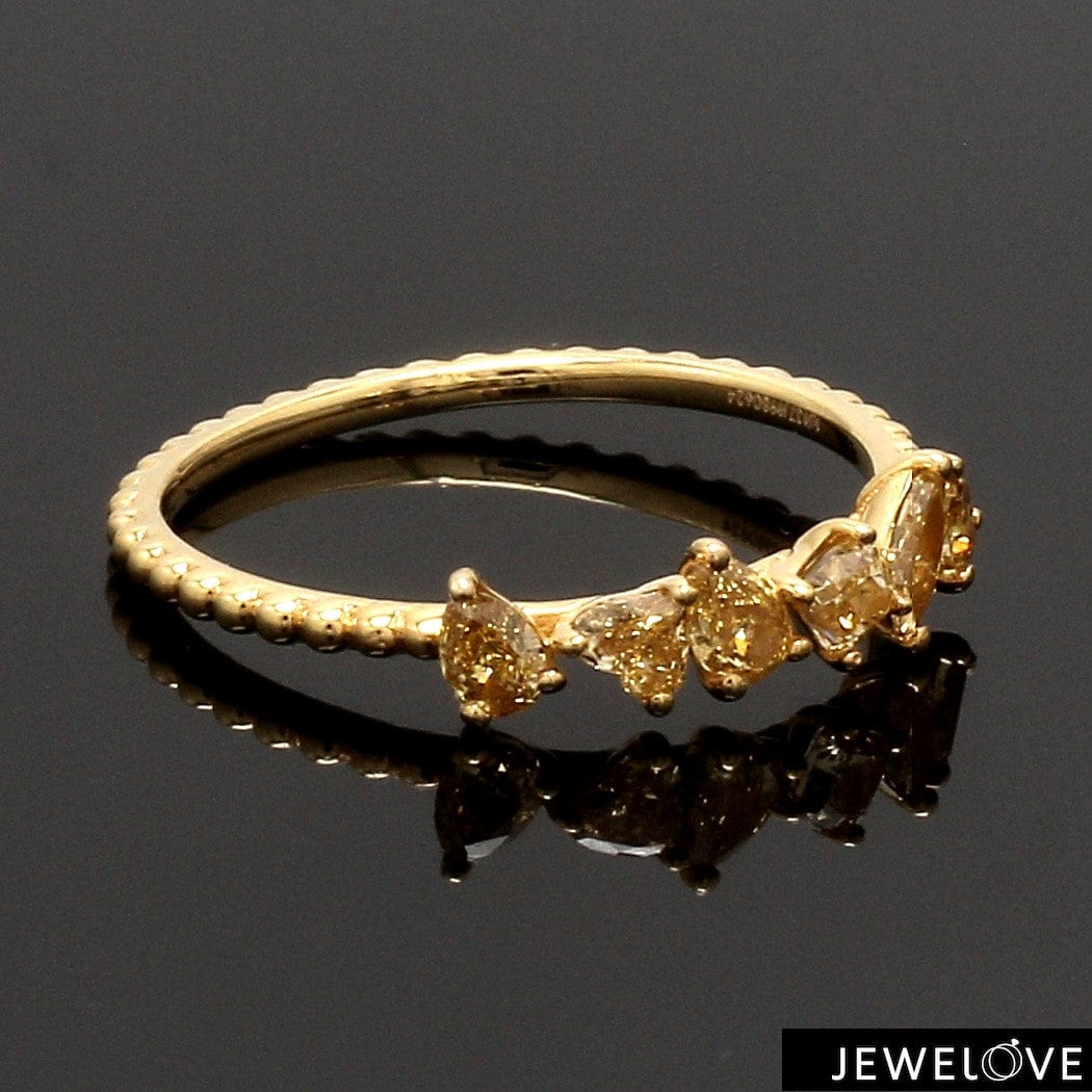 Jewelove™ Rings 18K Yellow Gold Ring with Yellow Diamond JL AU 127