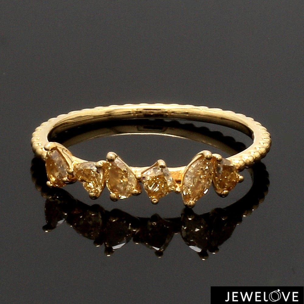 Jewelove™ Rings 18K Yellow Gold Ring with Yellow Diamond JL AU 127