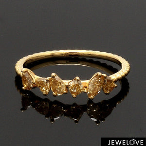 Jewelove™ Rings 18K Yellow Gold Ring with Yellow Diamond JL AU 127