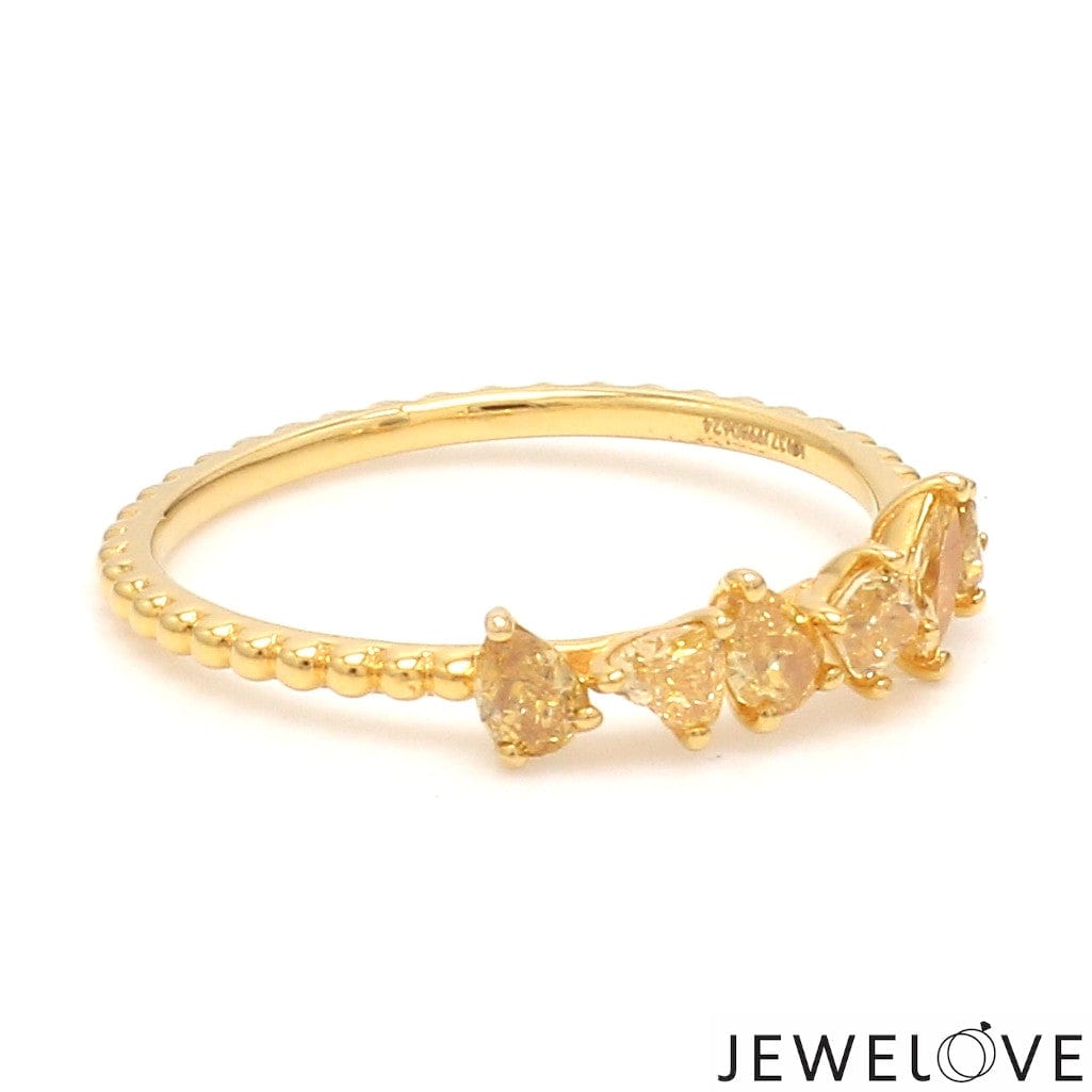 Jewelove™ Rings 18K Yellow Gold Ring with Yellow Diamond JL AU 127