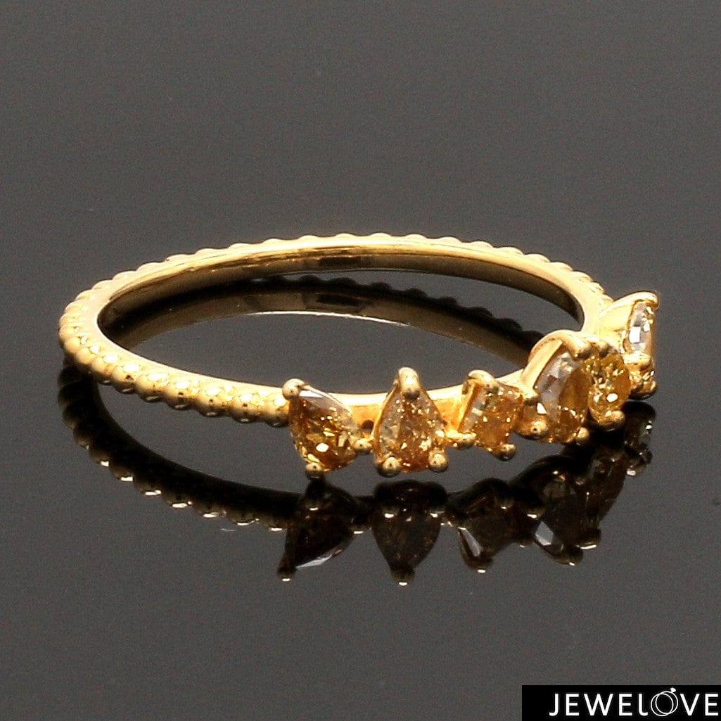 Jewelove™ Rings 18K Yellow Gold Ring with Yellow Diamond JL AU 128