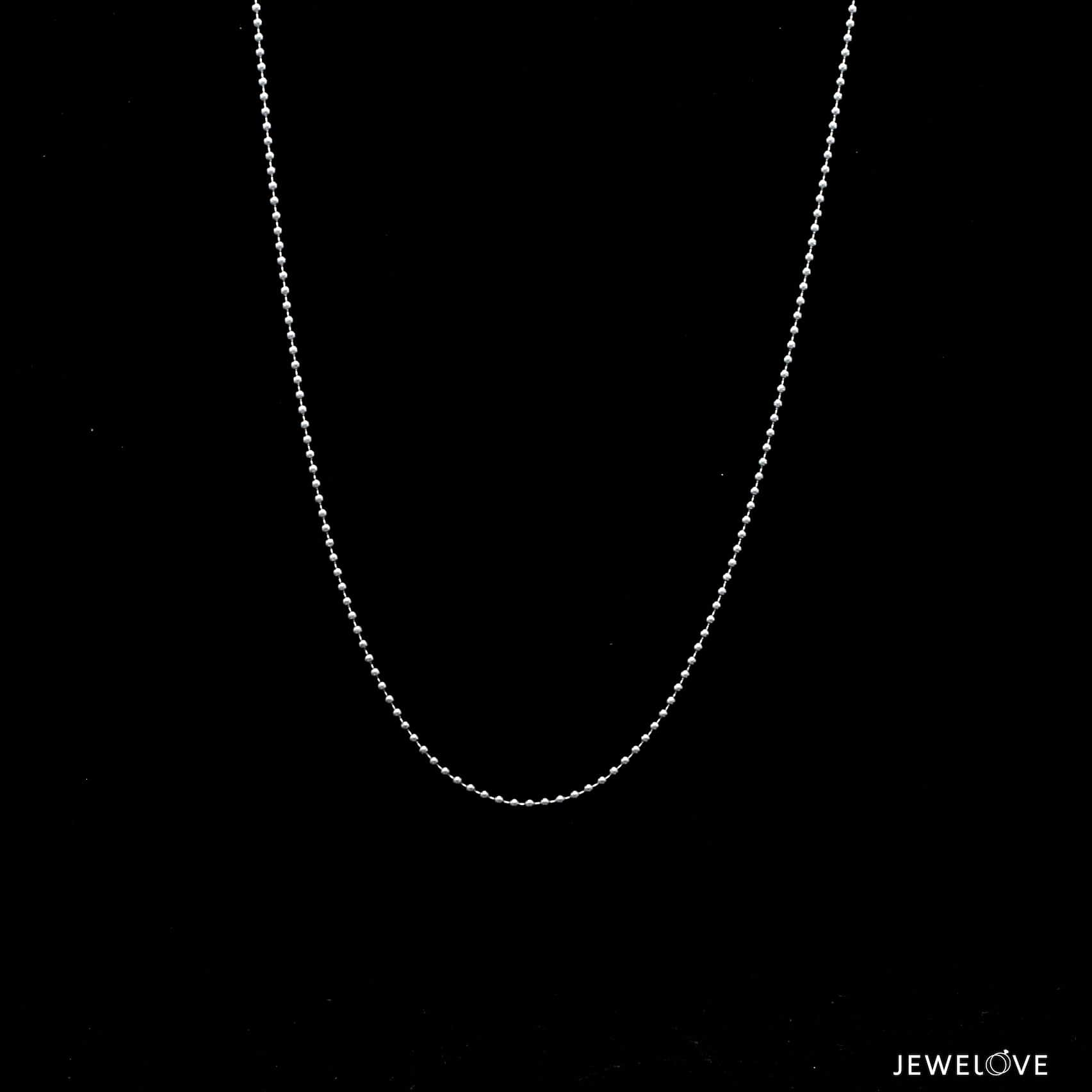 Jewelove™ Chains 1mm Japanese Diamond Cut Platinum Balls Chain for Women JL PT CH 1114