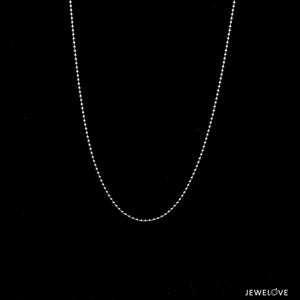 Jewelove™ Chains 1mm Japanese Diamond Cut Platinum Balls Chain for Women JL PT CH 1114