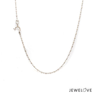 Jewelove™ Chains 18 inches 1mm Japanese Platinum Chain for Women JL PT CH 1116-B