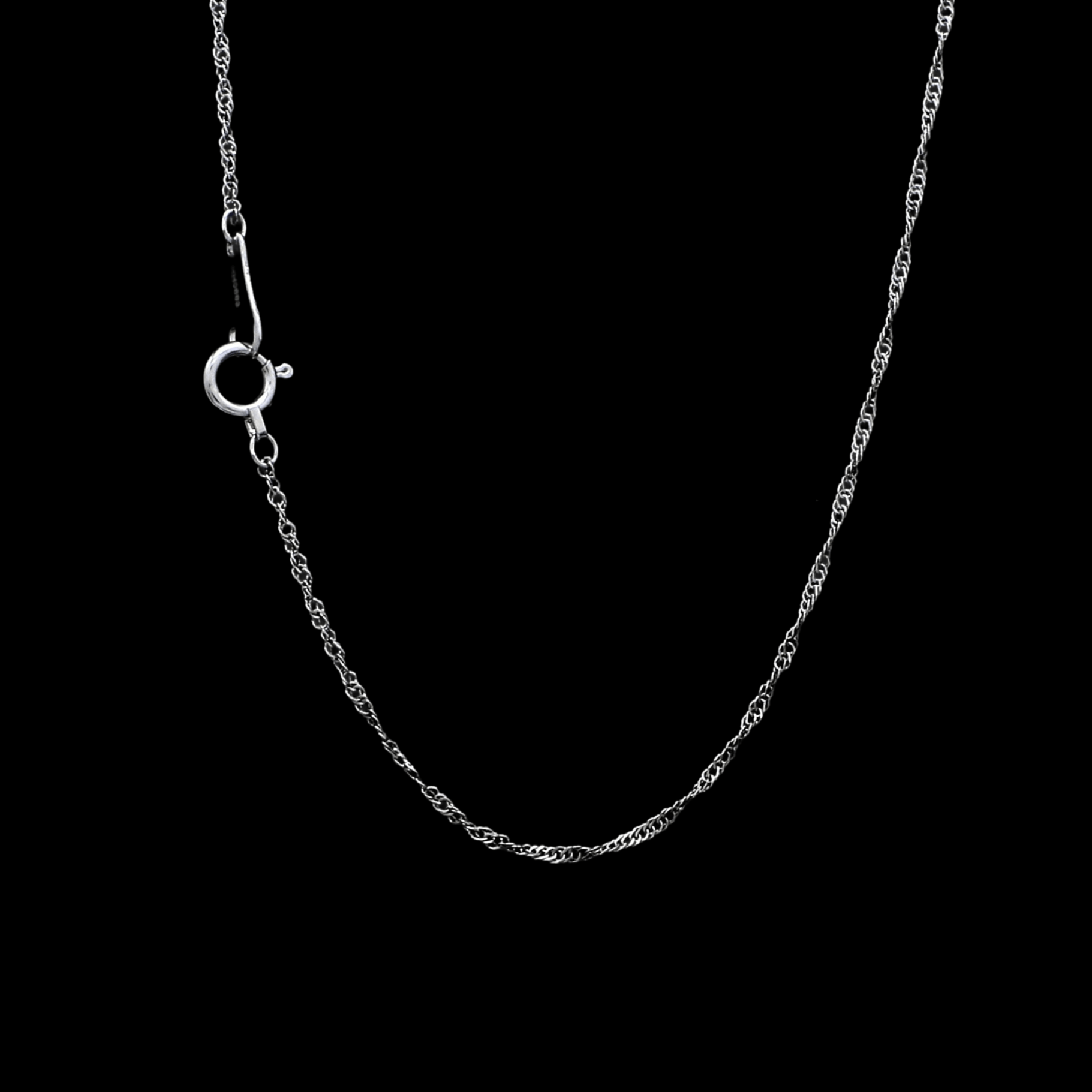 Jewelove™ Chains 1mm Japanese Platinum Singapore Chain for Women JL PT CH 1221-A