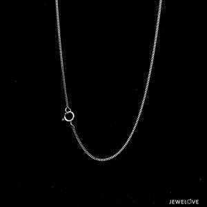 Jewelove™ Chains 1mm Japanese Simple Thin Platinum Curb Chain 1mm SJ PTO 703 - Thin