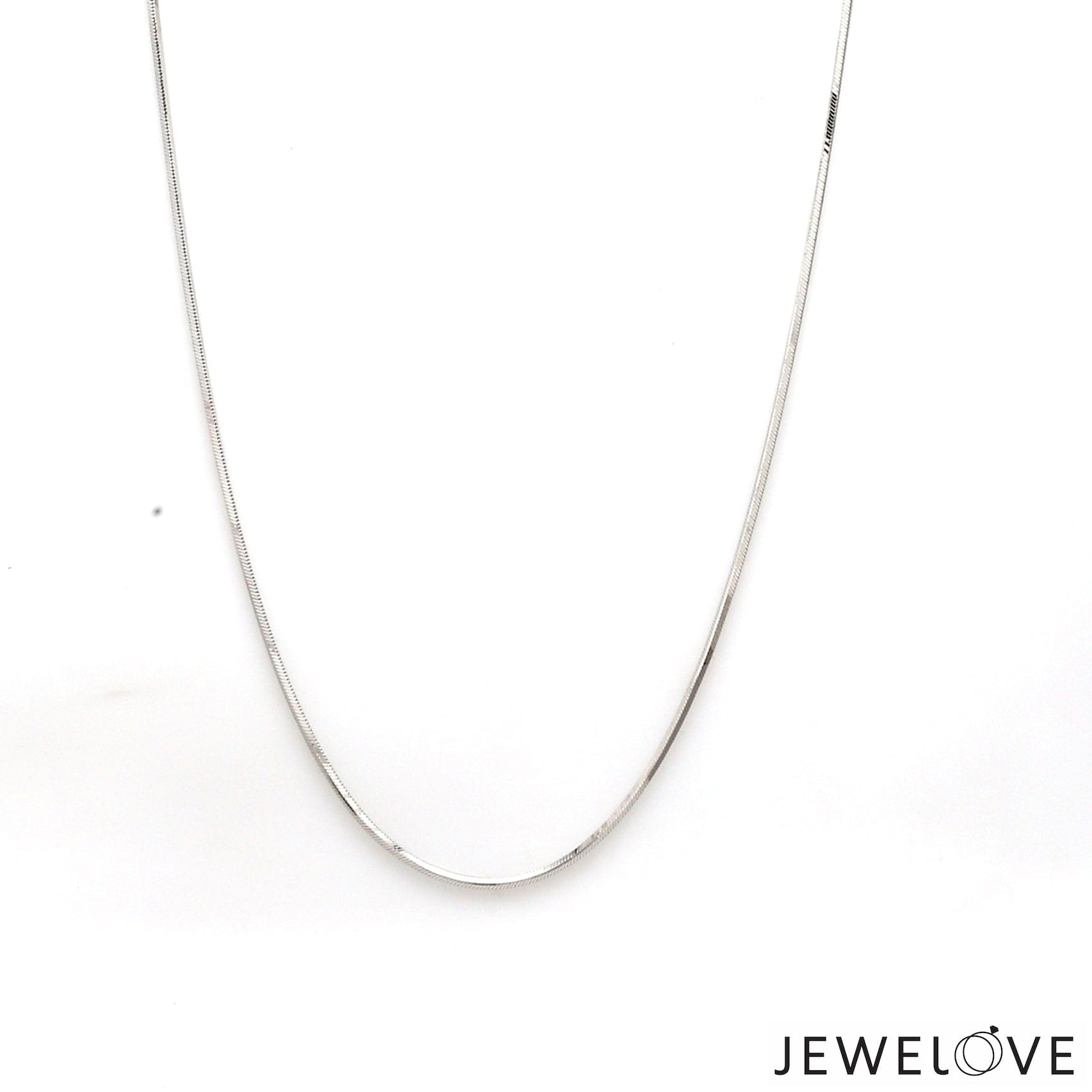 Jewelove™ Chains 1mm Plain Japanese Platinum Snake Chain SJ PTO 712-B