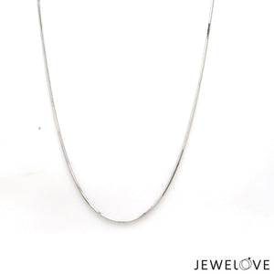 Jewelove™ Chains 1mm Plain Japanese Platinum Snake Chain SJ PTO 712-B