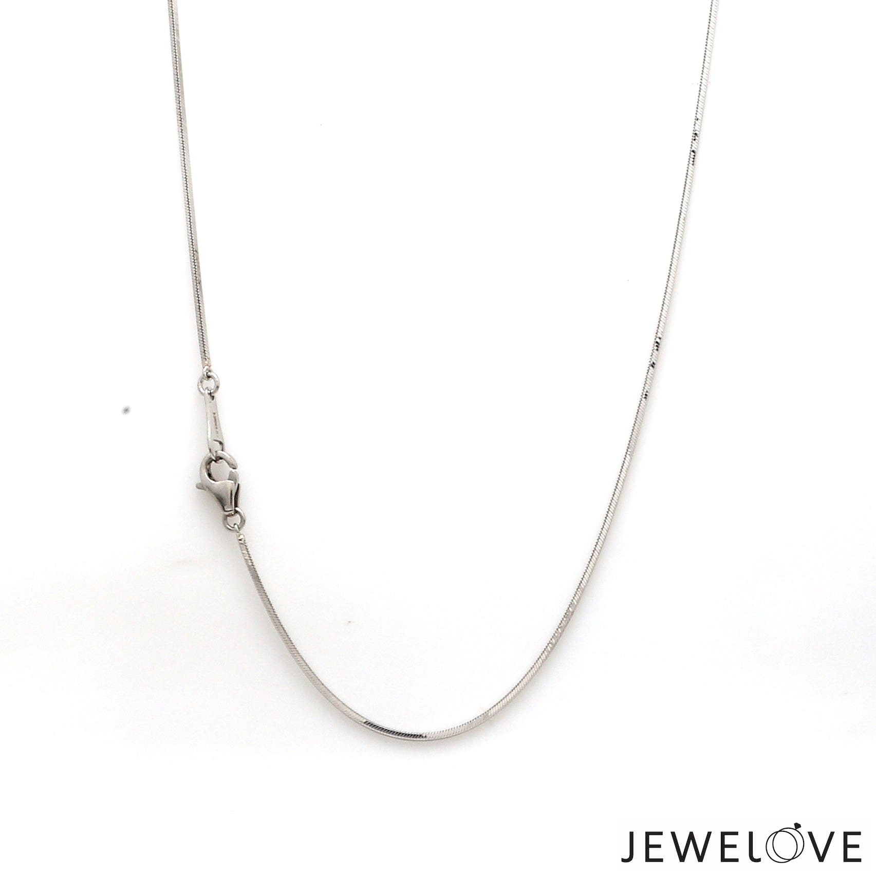 Jewelove™ Chains 1mm Plain Japanese Platinum Snake Chain SJ PTO 712-B