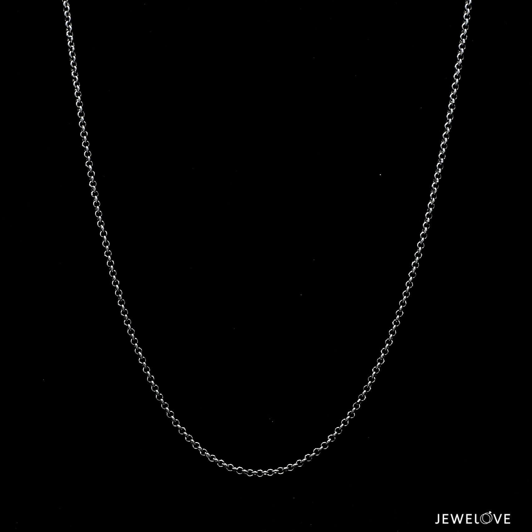 Jewelove™ Chains 1mm Platinum Round Links Japanese Chain for Women JL PT CH 1214-B