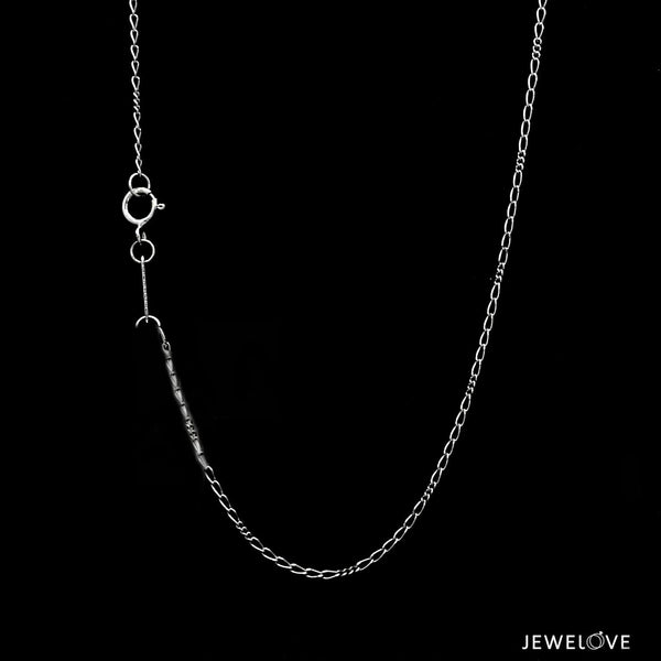 Jewelove™ Chains 1mm Thin Rectangular Links Platinum Chain JL PT CH 1291