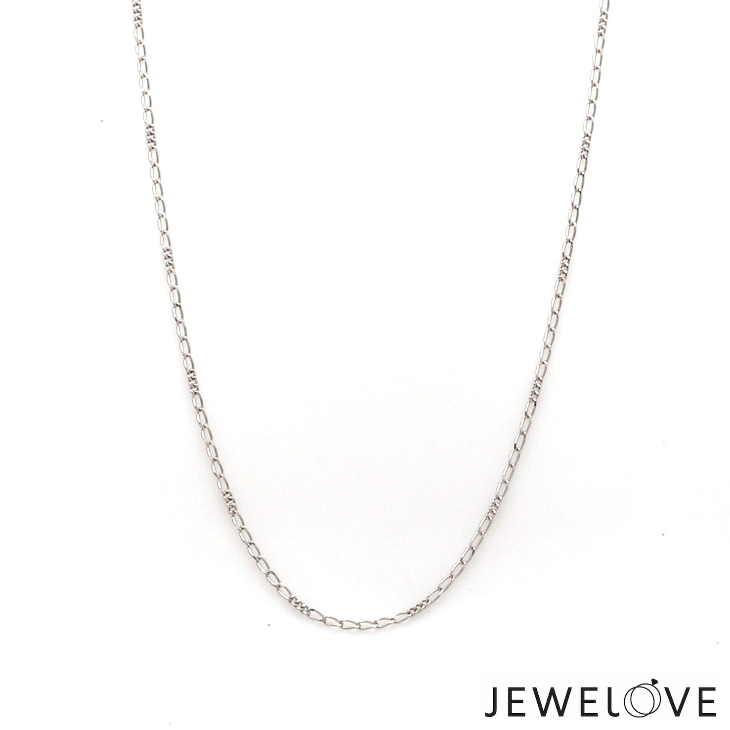 Jewelove™ Chains 1mm Thin Rectangular Links Platinum Chain JL PT CH 1291