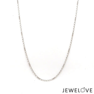 Jewelove™ Chains 1mm Thin Rectangular Links Platinum Chain JL PT CH 1291