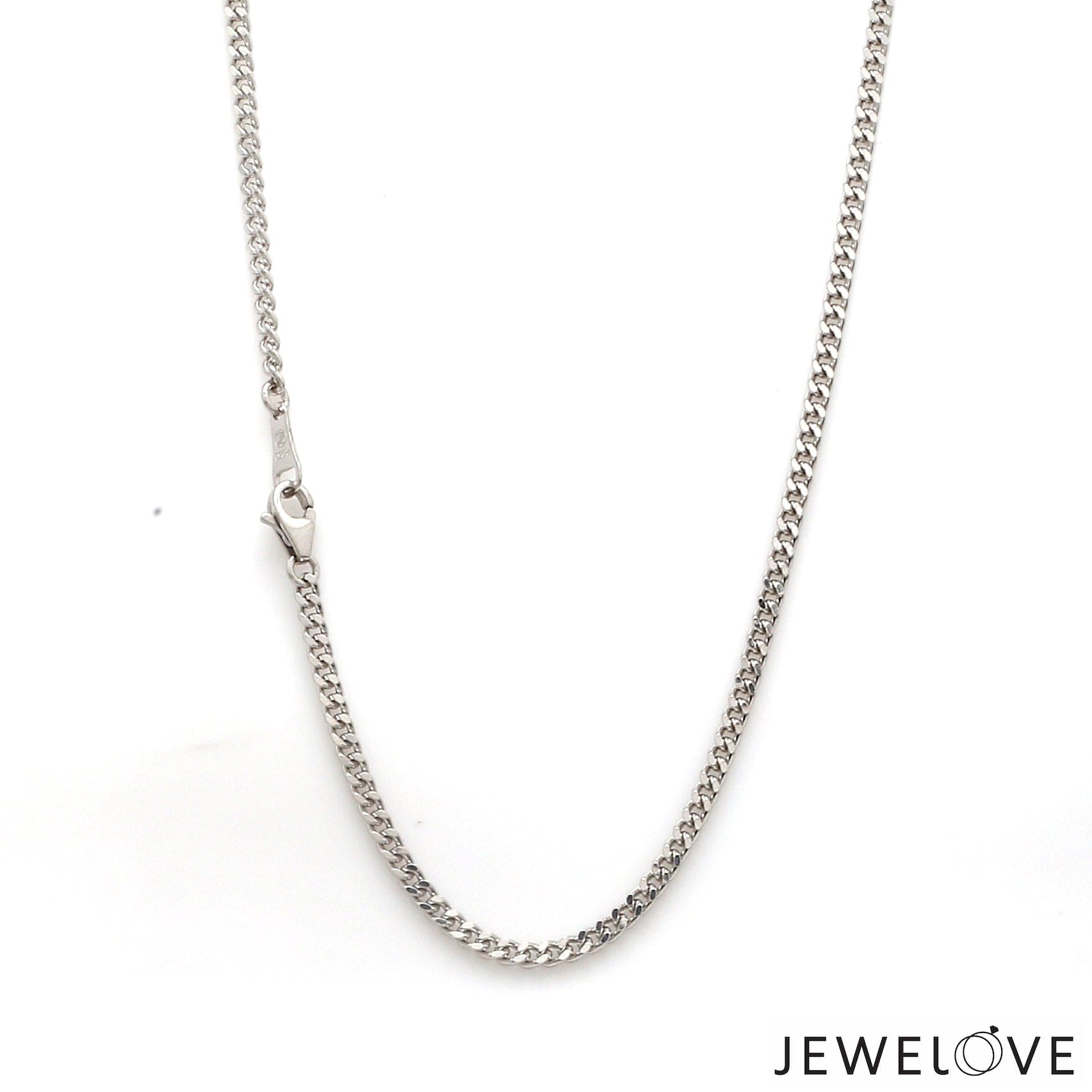 Jewelove™ Chains 2.25mm Japanese Platinum Curb Chain Uni-sex JL PT CH 982-B