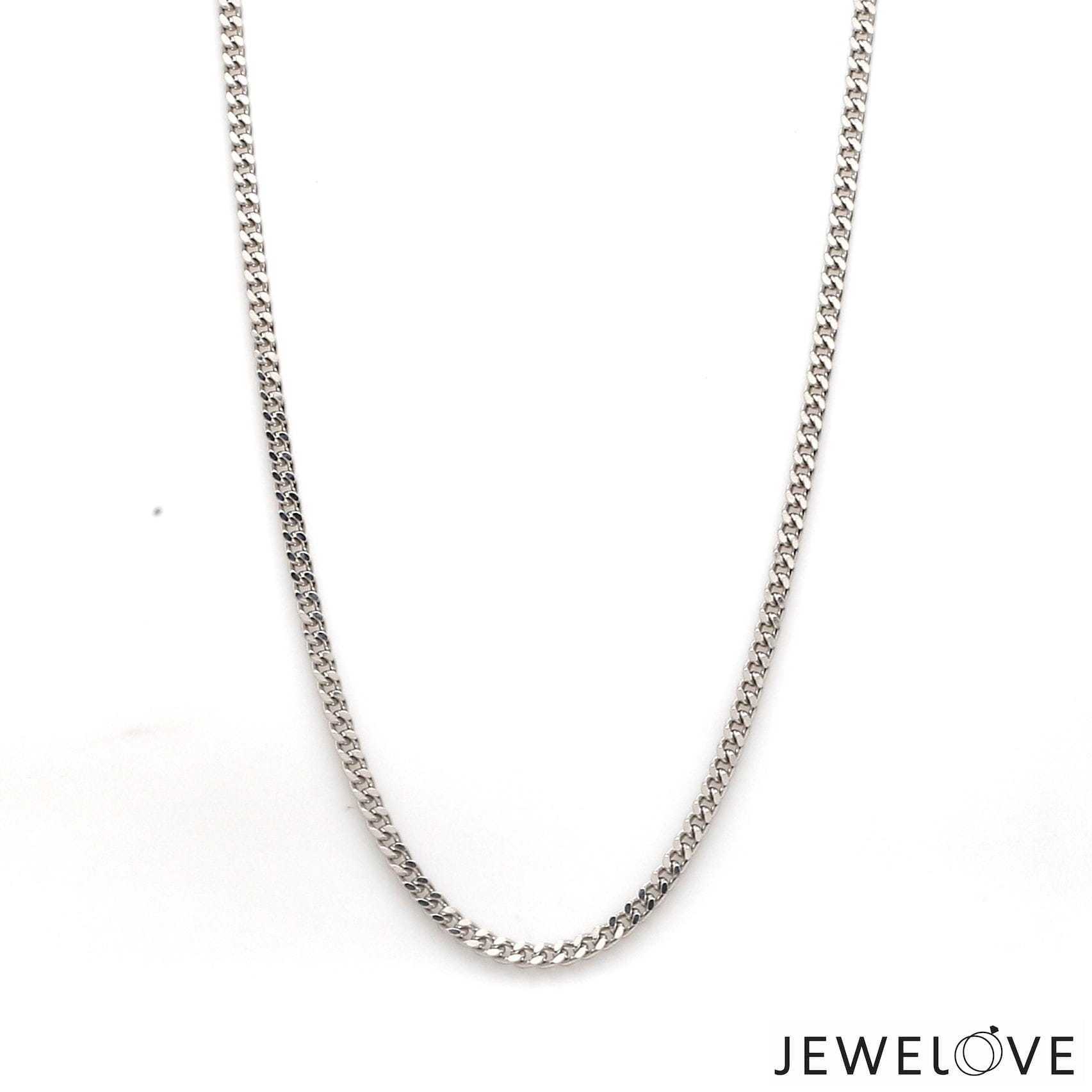 Jewelove™ Chains 2.25mm Japanese Platinum Curb Chain Uni-sex JL PT CH 982-B