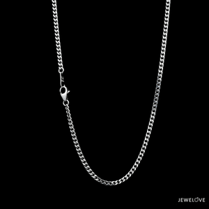 Jewelove™ Chains 2.25mm Japanese Platinum Curb Chain Uni-sex JL PT CH 982-B