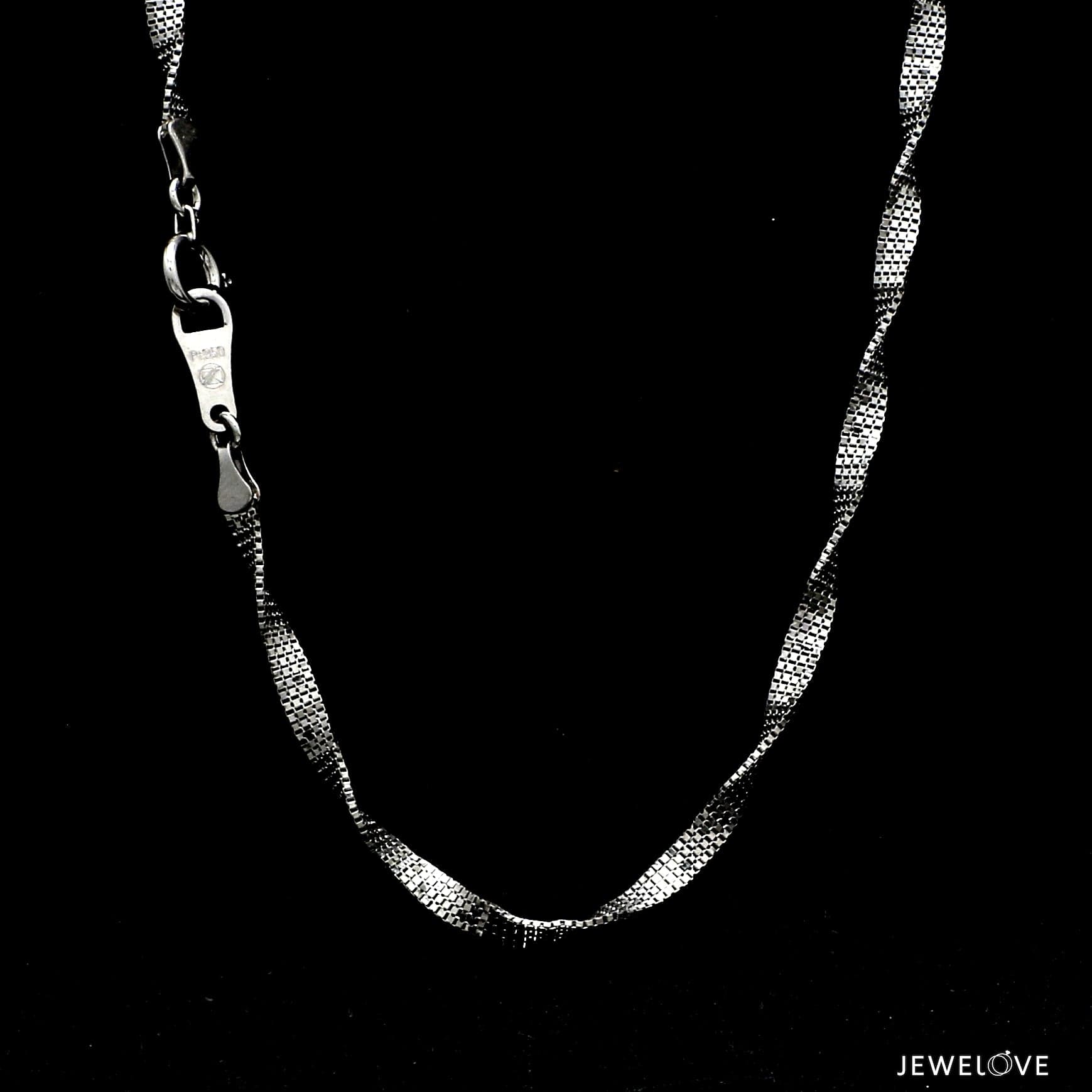 Jewelove™ Chains 2.25mm Japanese Platinum Twisted Chain for Men JL PT CH 1318