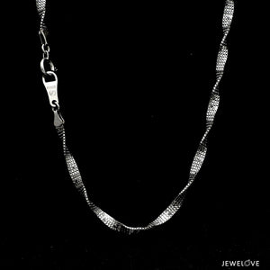 Jewelove™ Chains 2.25mm Japanese Platinum Twisted Chain for Men JL PT CH 1318