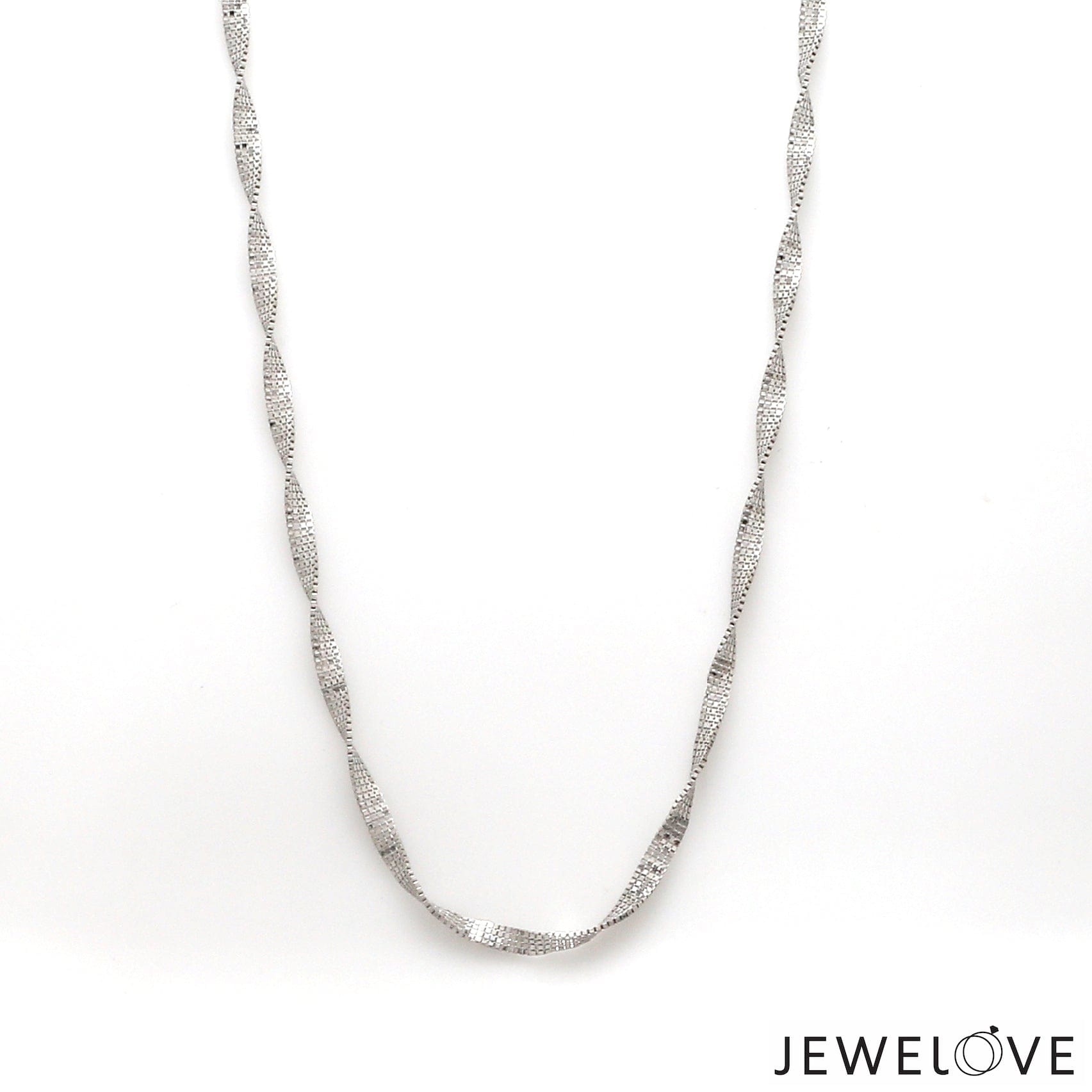 Jewelove™ Chains 2.25mm Japanese Platinum Twisted Chain for Men JL PT CH 1318