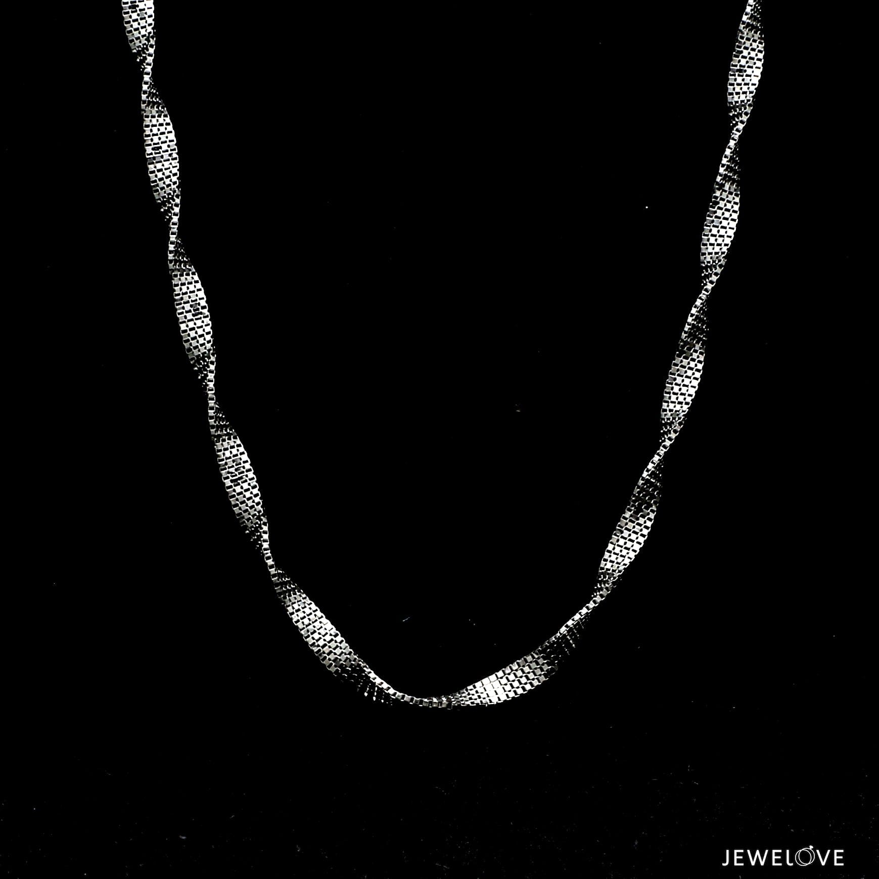 Jewelove™ Chains 2.25mm Japanese Platinum Twisted Chain for Men JL PT CH 1318