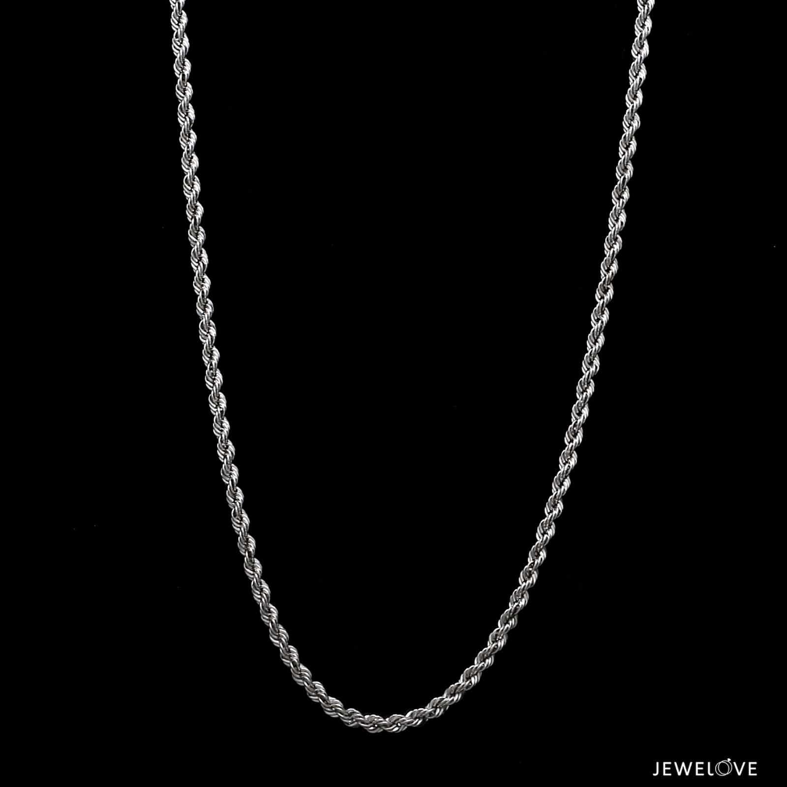 Jewelove™ Chains 2.3mm Cordell Platinum Rope Chain JL PT CH 903