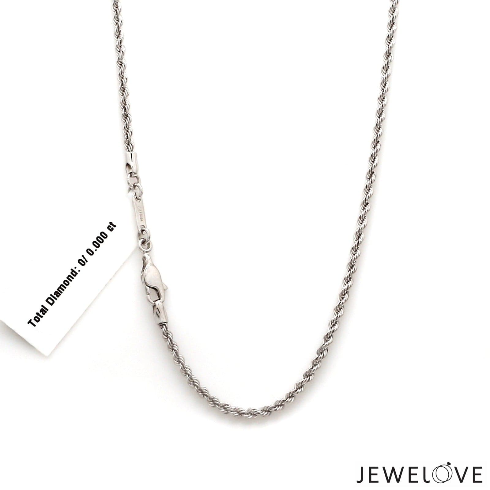 Jewelove™ Chains 2.3mm Cordell Platinum Rope Chain JL PT CH 903