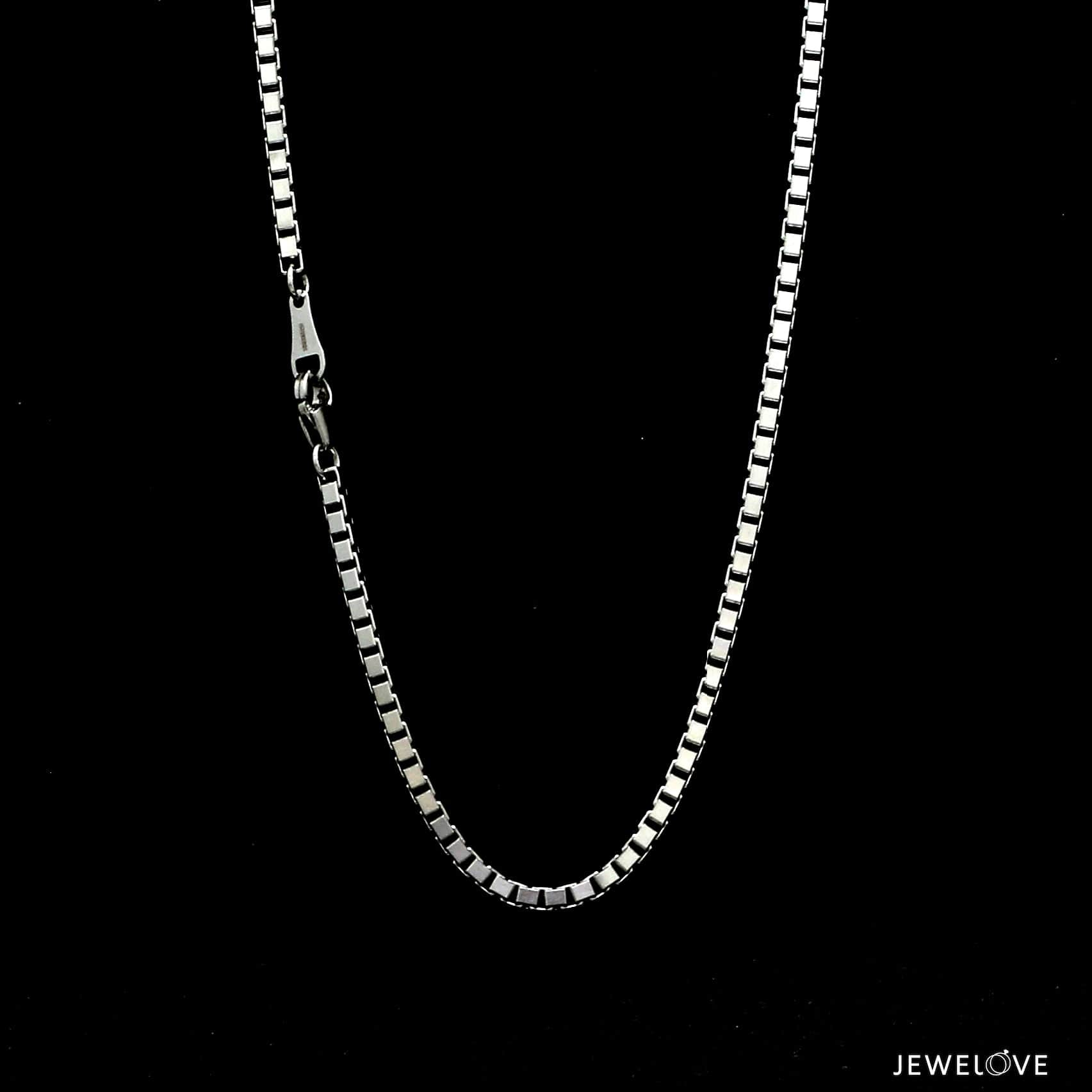 Jewelove™ Chains 2.5mm Japanese Plain Platinum Box Chain for Men SJ PTO 702-F