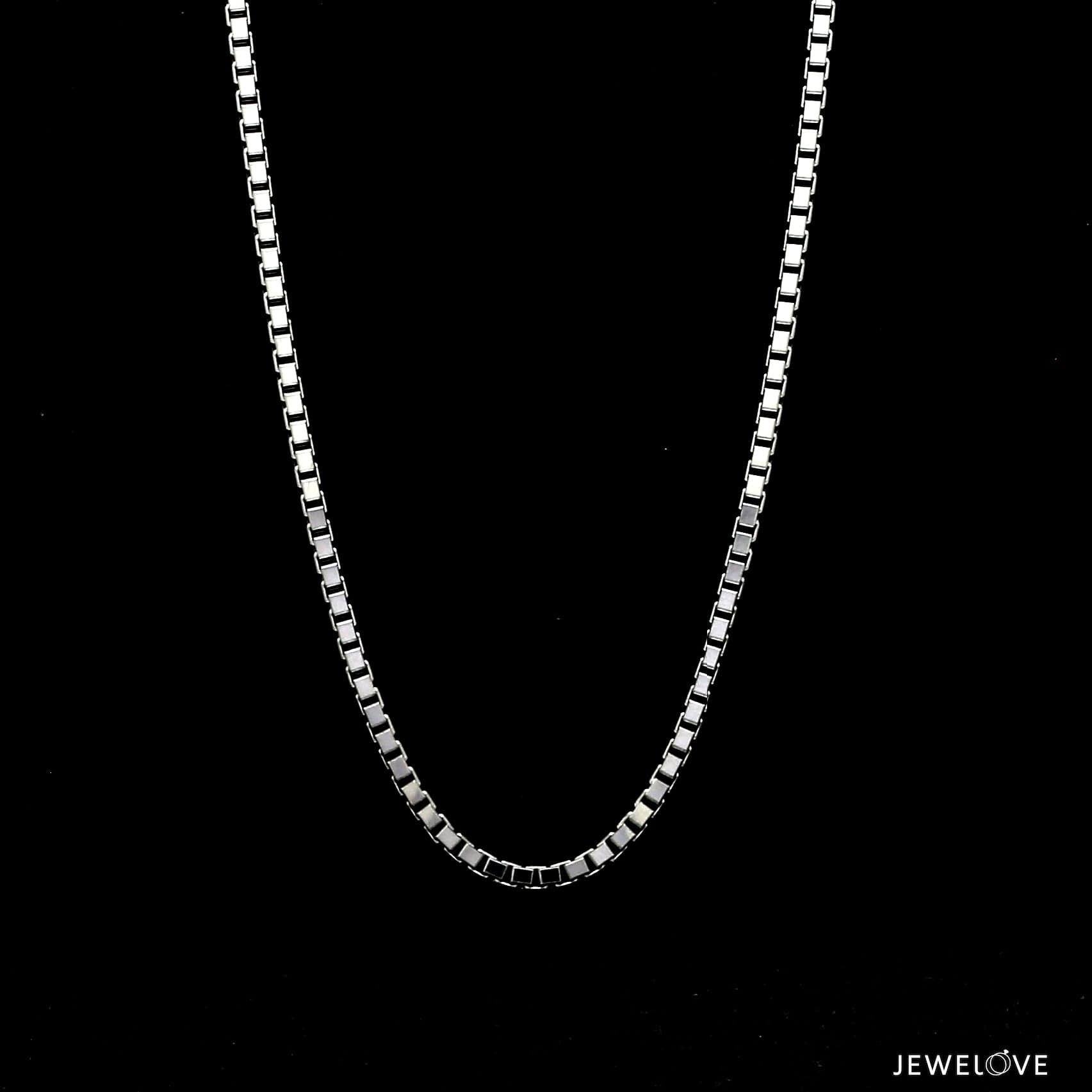 Jewelove™ Chains 2.5mm Japanese Plain Platinum Box Chain for Men SJ PTO 702-F