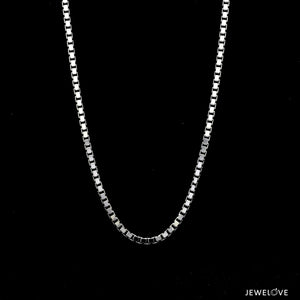 Jewelove™ Chains 2.5mm Japanese Plain Platinum Box Chain for Men SJ PTO 702-F