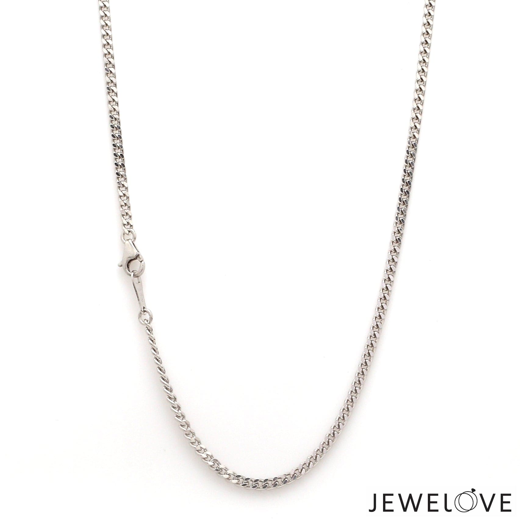 Jewelove™ Chains 26 inches 2.5mm Japanese Platinum Curb Chain Uni-sex JL PT CH 982-C