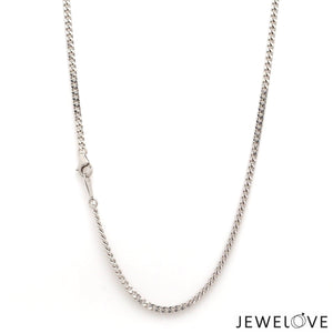 Jewelove™ Chains 26 inches 2.5mm Japanese Platinum Curb Chain Uni-sex JL PT CH 982-C