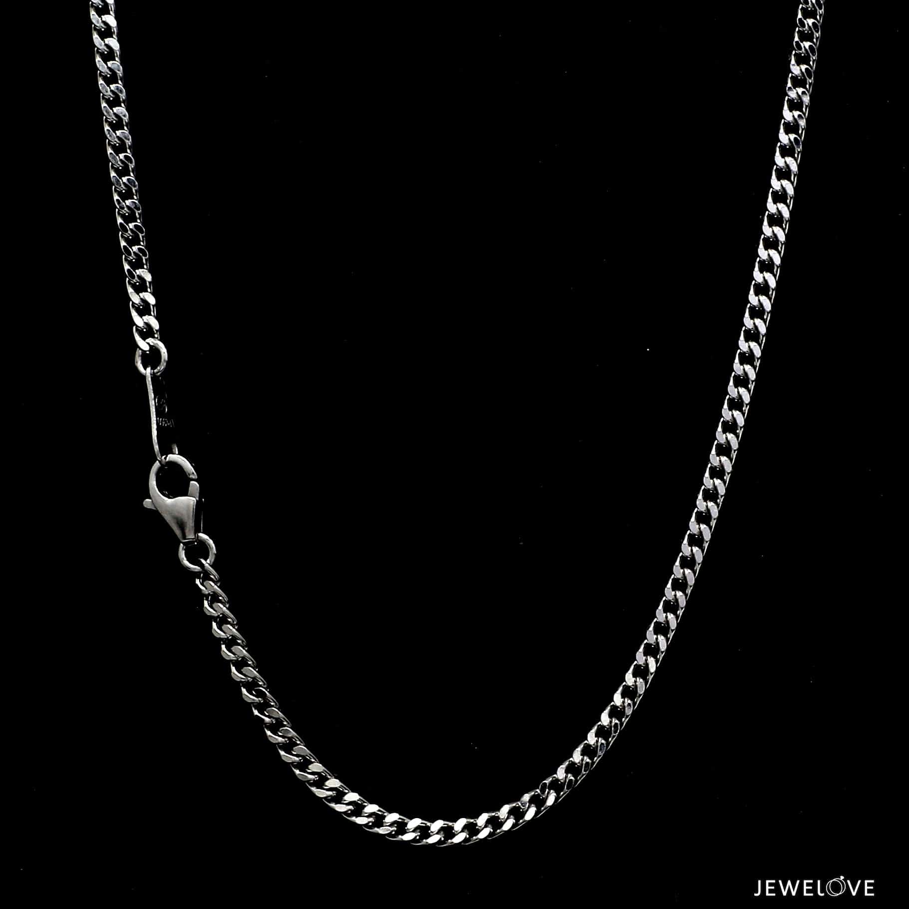 2.5mm Japanese Platinum Curb Chain Uni-sex JL PT CH 982-C