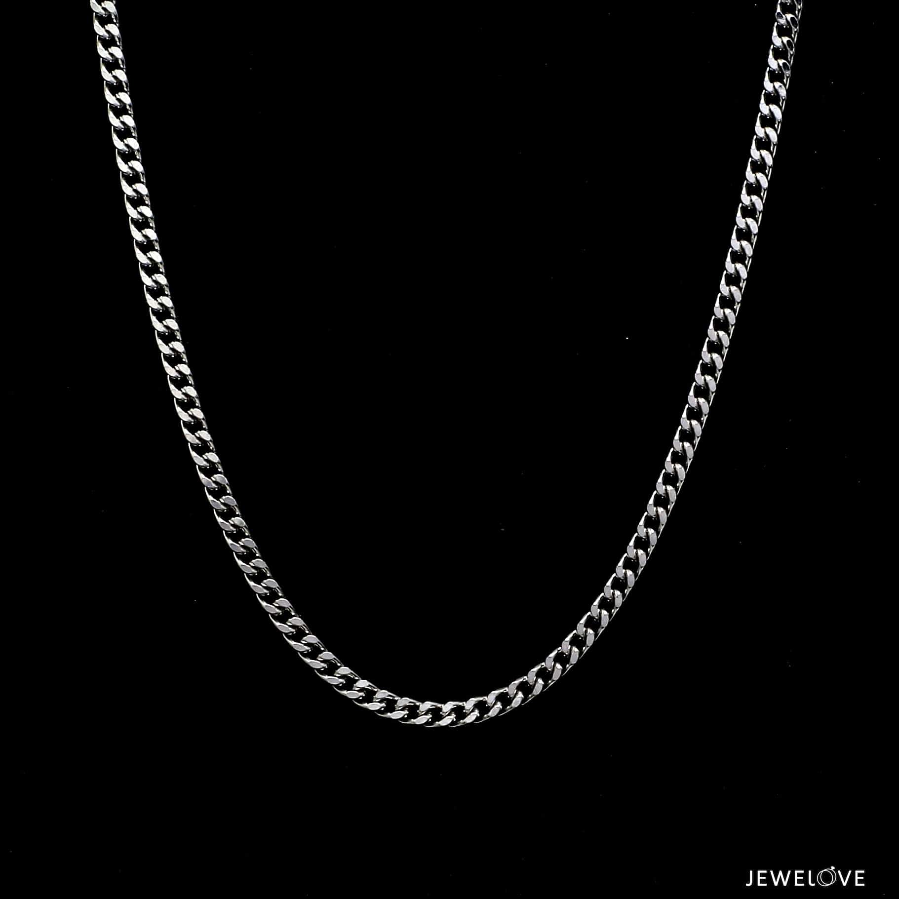 2.5mm Japanese Platinum Curb Chain Uni-sex JL PT CH 982-C