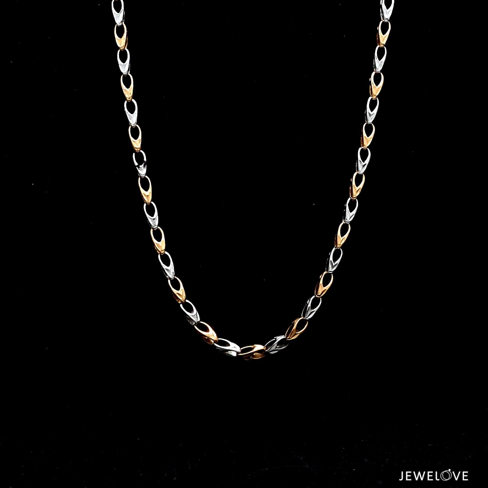 Jewelove™ Chains 18 inches 2.5mm Japanese Platinum Rose Gold Chain for Men JL PT CH 658R