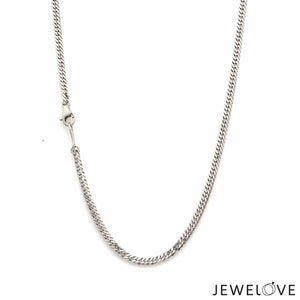 Jewelove™ Chains 2.5mm Platinum Curb Chain Uni-sex JL PT CH 982-B