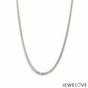 Jewelove™ Chains 2.5mm Platinum Curb Chain Uni-sex JL PT CH 982-B