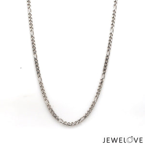 Jewelove™ Chains 2.5mm Platinum Figaro Chain for Men JL PT CH 1211-A