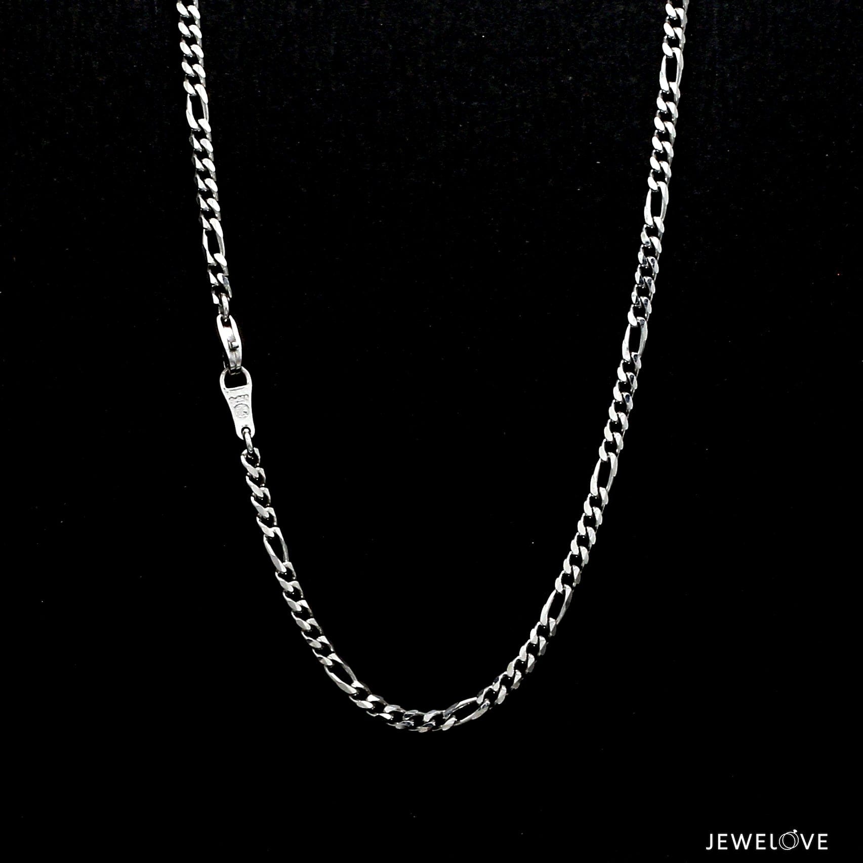 Jewelove™ Chains 2.5mm Platinum Figaro Chain for Men JL PT CH 1211-A