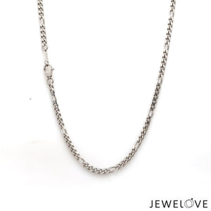 Jewelove™ Chains 2.5mm Platinum Figaro Chain for Men JL PT CH 1211-A