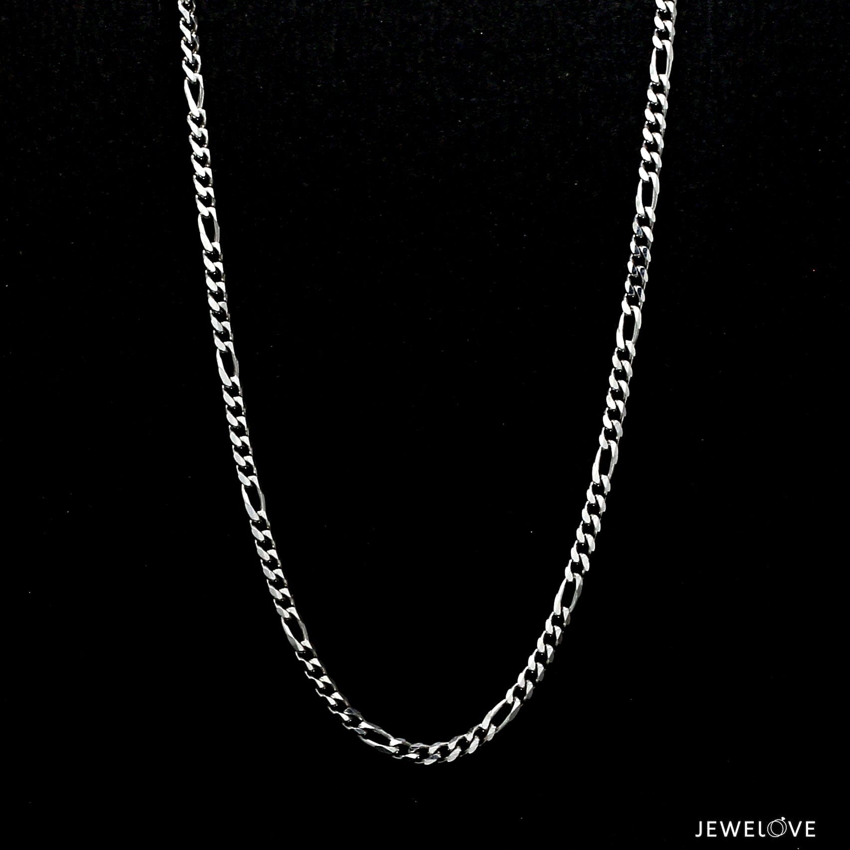 Jewelove™ Chains 2.5mm Platinum Figaro Chain for Men JL PT CH 1211-A